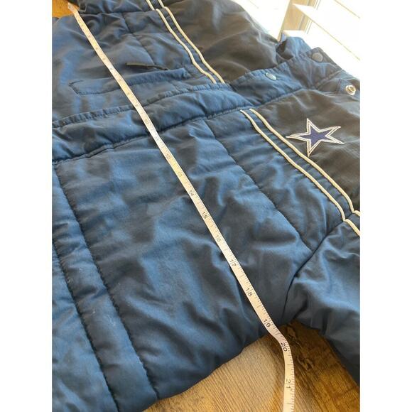 Reebox Vintage Cowboys Boys Kids M 10-12 Blue Nylon Coat - Picture 4 of 14